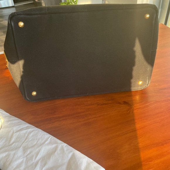 Prada Black Denim Tote w/ Detachable Strap - Picture 9 of 10